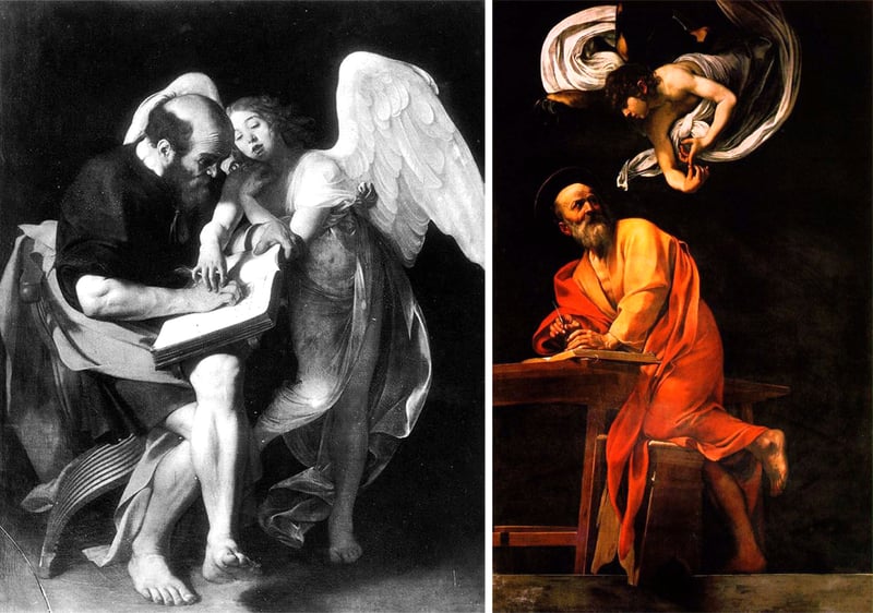 Una questione teologica: i "San Matteo e l’angelo" di Caravaggio
